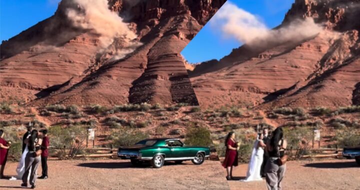 Utah wedding rockslide